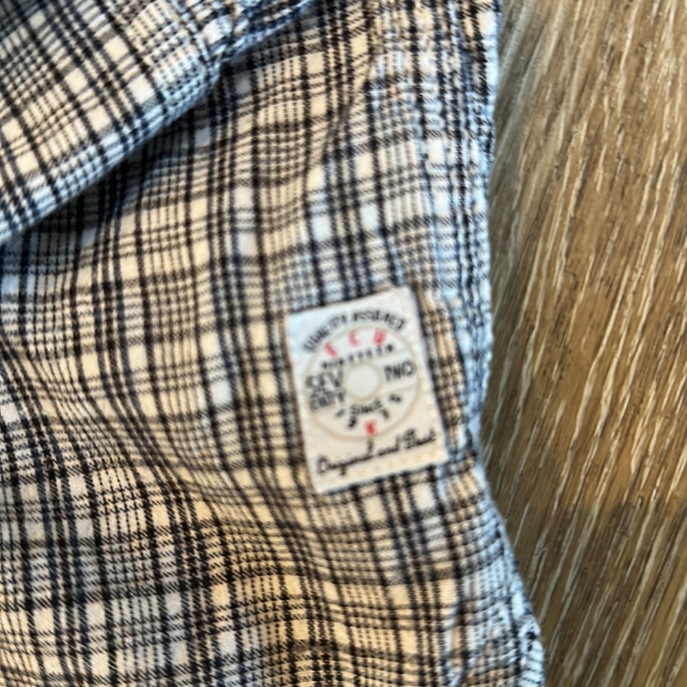 FCUK London plaid cotton snap front western style men’s shirt size Medium - Picture 5 of 6